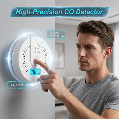 Rilevatore di monossido di carbonio ad alta sensibilità con schermo LCD