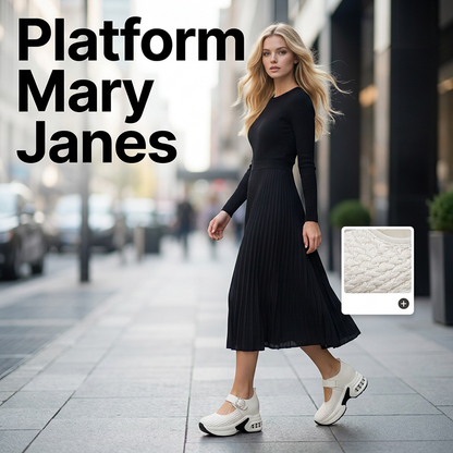 ⏳Offerta limitata⏰Mary Jane con plateau in tessuto traspirante