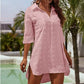 Camicia da donna oversize in chiffon jacquard casual