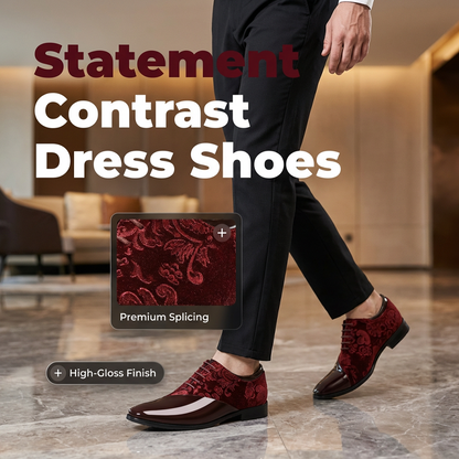 🌞Saldi di primavera: 50% di sconto!🤵Scarpe eleganti da uomo di lusso con dettagli a contrasto - Lucidissime e dalla trama pregiata - Perfette per matrimoni e serate di gala - Comfort ergonomico - La scarpa di tendenza per eccellenza