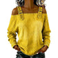 Top in denim da donna con spalline larghe