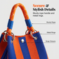 Borsa a secchiello in maglia a righe