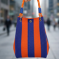 Borsa a secchiello in maglia a righe