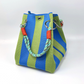 Borsa a secchiello in maglia a righe