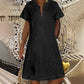 Abito da donna in denim a maniche corte con scollo a V