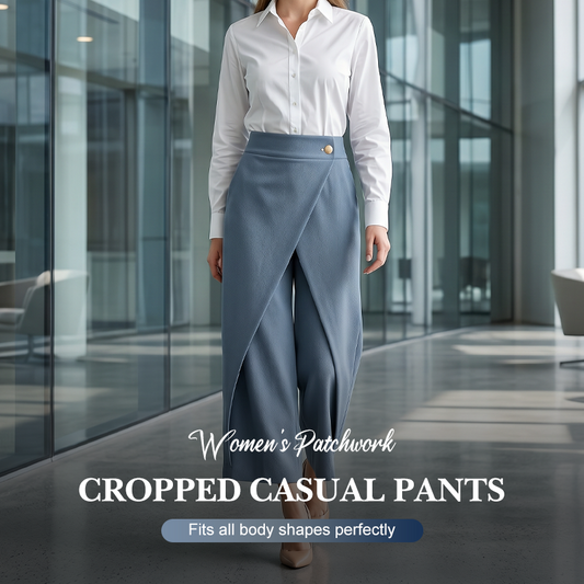 Pantaloni casual corti da donna in patchwork
