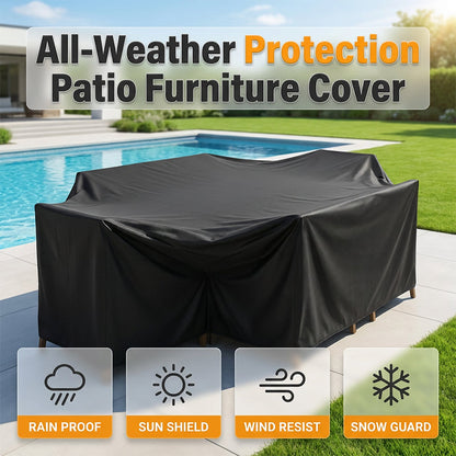 🔥 2026 HOT SALE + 50K+ VENDUTI + -50%! Copertura Impermeabile per Mobili da Esterno – Tessuto Oxford 210D, resistente ai raggi UV e al vento. Protegge set da patio, mobili da giardino e cuscini da pioggia, sole e polvere. 🪑✨
