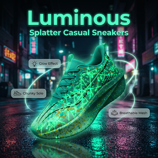 💟✨Sneaker Fosforescenti con Stampa Splash🏃‍♀️