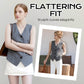 Elegante gilet da donna con scollo a V e bottoni sul davanti.