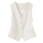 Elegante gilet da donna con scollo a V e bottoni sul davanti.