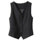 Elegante gilet da donna con scollo a V e bottoni sul davanti.