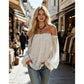 🌸 SCONTO DEL 50% PER UN PERIODO LIMITATO! ✨ Top da donna in pizzo stile bohémien con spalle scoperte – Trasparente, fluido, romantico ☀️