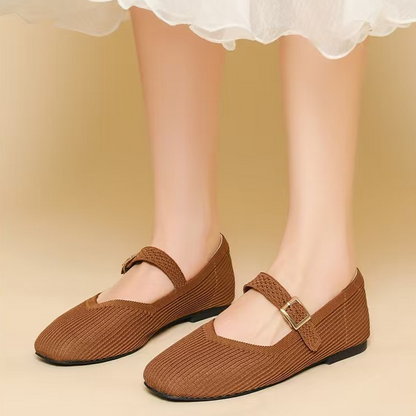 Ballerine traspiranti a punta quadrata