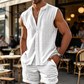 Completo da Uomo Senza Maniche con Bottoni e Pantaloncini