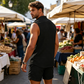 Completo da Uomo Senza Maniche con Bottoni e Pantaloncini