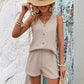 Completo Due Pezzi Casual da Donna con Scollo a V Senza Maniche