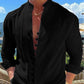 👕 Sconto del 50%! 🌊 Camicia casual da uomo con colletto alto e maniche lunghe