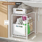 🏠⏰ 50% DI SCONTO – SOLO PER UN TEMPO LIMITATO! Scaffale Estraibile Regolabile in Altezza – Ideale per Lavandino, Cucina, Bagno e Casa ✨