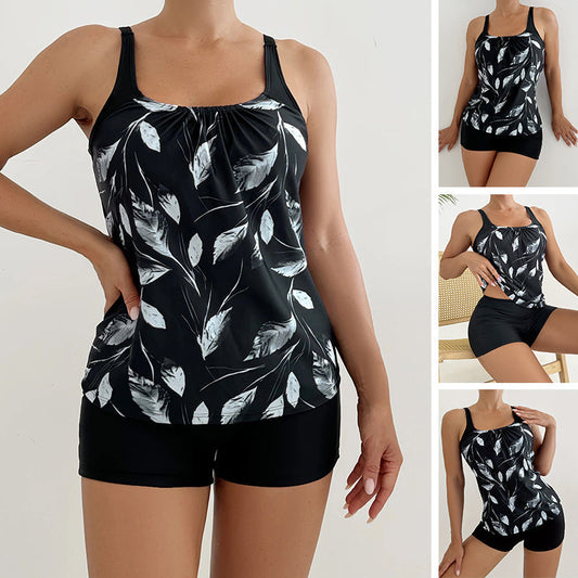👙 SCONTO DEL 50% PER UN PERIODO LIMITATO! ✨ Costume da bagno due pezzi stampato – Effetto contenitivo, elasticizzato in quattro direzioni, protezione solare 🌊
