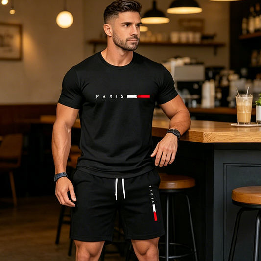 👕 SCONTO DEL 50% PER UN PERIODO LIMITATO! ✨ Completo da uomo a due pezzi con stampa