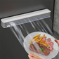 Dispenser magnetico per pellicola trasparente con taglierina a scorrimento