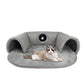 Cuccia a tunnel 2 in 1 in peluche per gatti