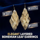 💎Offerta a tempo limitato⏰ Eleganti orecchini da donna a cascata con motivo a foglia traforata👂🍃