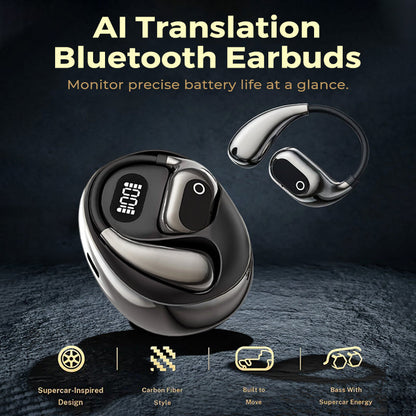 Auricolari AI con traduzione binaurale in 136 lingue e batteria da 40 ore per viaggi e apprendimento