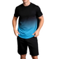 🔥Offerta a tempo limitato: completo da uomo composto da camicia e pantaloncini con stampa sfumata