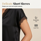 👚 ORA SCONTATO DEL 50%! 🌙 Top da donna con scollo a V e pizzo – Maniche corte, elegante e perfetto per il giorno e per la sera – Raffinata lavorazione in pizzo, drappeggio morbido, fascino femminile 🌸