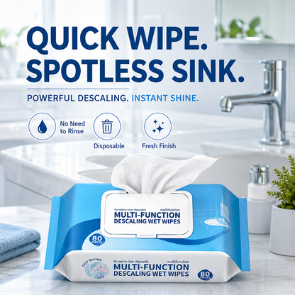 🧼 2+1 GRATIS – Salviette detergenti anticalcare per il bagno – Pulizia rapida e senza aloni ✨