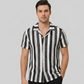Maglia a maniche corte da uomo a righe verticali traspirante