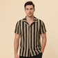 Maglia a maniche corte da uomo a righe verticali traspirante