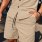 Completo casual da uomo con camicia a maniche corte e pantaloncini