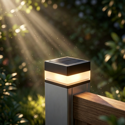 💡 Nuova Luce Solare per Palo – Compatibile con Tubi Alu & PVC 7x7, Resistente alle Intemperie & Adatta per Recinzioni in Legno 🌿🌙