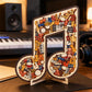 Puzzle in legno con note musicali