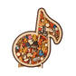 Puzzle in legno con note musicali