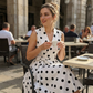👗 50% SCONTO! 🌸 Vestito Donna a Pois, Scollo a V & Senza Maniche – Leggero, Elegante & Versatile – Perfetto per Tutti i Giorni, Ufficio o Occasioni Speciali – Look Senza Tempo con Freschezza ✨