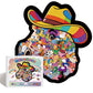 Puzzle in Legno a Forma di Animali – Pony con Cappello da Cowboy, Gioco di Impilamento