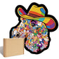 Puzzle in Legno a Forma di Animali – Pony con Cappello da Cowboy, Gioco di Impilamento