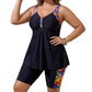 👙 OFFERTA LIMITATA 50% DI SCONTO! 💥 Costume da Bagno Donna Tankini Fluente con Top e Pantaloncini – Controllo Pancia, Boy Shorts, Supporto ✨
