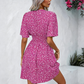 Vestito Estivo da Donna con Scollo a V e Stampa Floreale