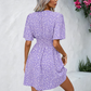 Vestito Estivo da Donna con Scollo a V e Stampa Floreale
