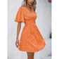 Vestito Estivo da Donna con Scollo a V e Stampa Floreale