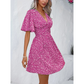 Vestito Estivo da Donna con Scollo a V e Stampa Floreale
