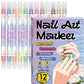 🎨⏳ Ultime 24h | Pennello Manicure Bifacciale per Disegni Fine -50%