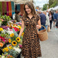 Abito Elegante da Donna con Stampa Leopardata e Colletto a Risvolto