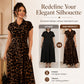 Abito Elegante da Donna con Stampa Leopardata e Colletto a Risvolto