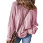 🌸 50% DI SCONTO ORA! 🌸Maglia a Maniche Lunghe in Tessuto Waffle da Donna