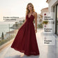 💞👗 PROMO FLASH 50%! Vestito Lungo Donna con Schiena Scoperta e Collo all'Americana – Silhouette Maxi Fluida, Tessuto Premium Arricciato, 2 Colori, Taglie S-5XL, Ideale per Serate Estive ed Eventi Eleganti ✨